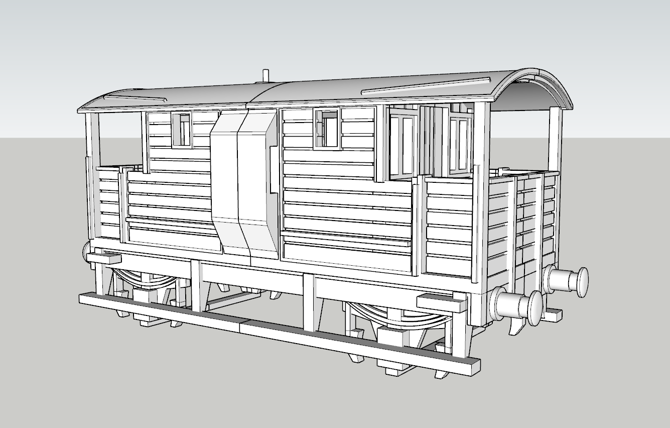 (image for) (N) LSWR 20/24t Brake Van d1543